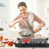 1800W Electric Double Burner Portable Heating Hot Plate Stove Countertop RV Hotplate With 5 Temperature Stepless Adjustments Portable Handles