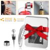 3Pcs Corkscrew Bottle Opener Set Tool Foil Cutter Drip Collar Protector Cork Stopper Wine Bottle Cap Opener
