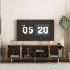 Wood Modern TV Stand Fluted 68 T, Entertainment Center With Storage Doors, TV Console Media Cabinet,  For 55  Inch TV, Living Room