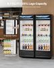 Commercial Merchandiser Refrigerator 9.7 CU.FT Glass Door Beverage Refrigerator