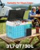 12 Volt Car Refrigerator Portable Freezer 31.7QT Electric Cooler For Camping