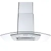 30" Wall Mount Range Hood 450CFM Tempered Glass Vented 3-Speed Fan W/LEDs