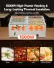 Commercial Food Warmer 6-Pan 1500W Countertop Buffet Bain Marie With Lid