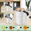 12oz Self Stirring Mug, Auto Magnetic Coffee Mug With LED Display Temperature, Rechargeable Automatic Stirring Cup