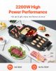 Hot Pot With Grill 2300W 2-in-1 Electric Smokeless BBQ Pan With Removable Pot
