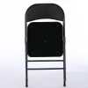 6pcs Elegant Foldable Iron & PVC Chairs For Convention & Exhibition Black