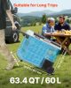 12 Volt Car Refrigerator Portable Freezer 63.4QT Electric Cooler For Camping