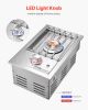 Single Grilling Side Burner For Outdoor 17,000BTU Propane & Natural Gas