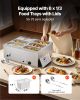 Commercial Food Warmer 6-Pan 1500W Countertop Buffet Bain Marie With Lid