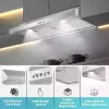 30 Inch Kitchen Under Cabinet Range Hood 500 CFM Stainless Steel 3-Speed