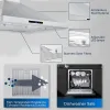 30/36 Inch Range Hood 700CFM Wall Mount Stainless Steel Touch Control 3-speed Stove Vent