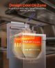 Commercial Deep Fryer Free Standing Natural Gas Fryer 3-Burner Dual Baskets