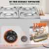 Commercial Electric Food Warmer 6-Pan Countertop Buffet 14.3QT Bain Marie