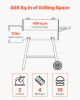 Wood Pellet Grill Smoker Outdoor Electric BBQ Grills 456 Sq.in Cook Area