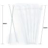 Plastic Straws, Reusable Clear Transparent Straight Drinking Straws, Set Of 6 With 2 Cleaning Brushes