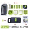 15 In 1 Vegetable Chopper Fruit Cutter Food Onion Veggie Dicer Slicer Peeler Kitchen