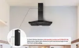 Range Hood 36 Inch Black Wall Mount Range Hood In Black Stainless Steel Kitchen Vent Hood