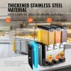Commercial Beverage Dispenser 10L X 3 Tanks Cold Juice Ice Drink Dispenser