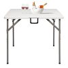 34inch Foldable Square Table,Folding Card Table Plastic Table Portable Square Height Dining Table Perfect For Picnics,Parties,Party And Camping