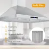 30/36 Inch Range Hood 700CFM Wall Mount Stainless Steel Touch Control 3-speed Stove Vent