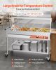 5 Pans + 2 Pots Commercial Food Warmer Steam Table With Undershelf Shield