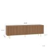 Wood Modern TV Stand Fluted 68 T, Entertainment Center With Storage Doors, TV Console Media Cabinet,  For 55  Inch TV, Living Room