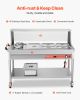 5 Pans + 2 Pots Commercial Food Warmer Steam Table With Undershelf Shield