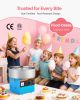 Commercial Cotton Candy Machine Electric Sugar Floss Maker Stainless Steel Blue