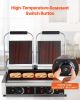 Commercial Panini Press Grill Electric Sandwich Maker Griddle Plate 19x9in