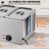 Commercial Electric Food Warmer 3-Pan Countertop Buffet 24QT Bain Marie
