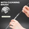 Plastic Straws, Reusable Clear Transparent Straight Drinking Straws, Set Of 6 With 2 Cleaning Brushes