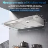 30 Inch Kitchen Under Cabinet Range Hood 500 CFM Stainless Steel 3-Speed