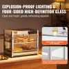 2-Tier Commercial Food Warmer Display Countertop Pizza Cabinet With Light