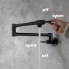 Pot Filler Faucet Wall Mount Matte Black