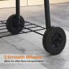 Barrel Charcoal Grill With Foldable Side Table And Thermostat