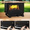 Portable Wood Burning Stove Mini Heater Burner With Pot Rack Oven Pan