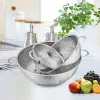 Colander Set of 3, Stainless Steel Micro-Perforated Colanders Strainers for Draining Rinsing Washing, Ideal for Pasta Vegetables Fruits