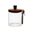 1 Pcs 15 OZ Glass Coffee Jars with Spoons, Candy Jars, Biscuit Jars, Storage Jars, Tea Jars, Snack Jars, Seasoning Jars, Salt Jars, Pepper Jars