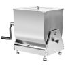 Manual Meat Mixer, 15L Tilt Tank Meat Processing Equipment(Mixing Max 15LBS for Meat), Stainless Steel Meat Mixer