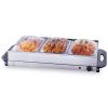 Electric Buffet Server & Food Warmer, 25.6" x 15" Portable Stainless Steel Chafing Dish Set with Temp Control & Oven-Safe Pan, Perfect for Catering