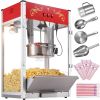 Popcorn Maker, 1615W Popcorn Popper Machine, 16 Oz Kettle Large Capacity Countertop Popcorn Maker with Tempered Glass