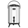 Insulated Beverage Dispenser, 3.2 Gal/12L Stainless Steel Thermal Drink Server with Spigot & Temp Display, Suitable for Hot and Cold Drinks