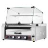 Hot Dog Roller, 30 Hot Dog 11 Rollers, Stainless Steel Sausage Grill Cooker, 1950W Hot Dog Machine with Bun Warmer, Cover, 3 Temp Control