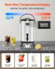 Insulated Beverage Dispenser, 3.2 Gal/12L Stainless Steel Thermal Drink Server with Spigot & Temp Display, Suitable for Hot and Cold Drinks