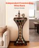 15 Bottle Wine Rack, Freestanding Floor Wine Holder Stand Liquor Cabinet with Wood Tabletop, Easy Assembly Floor Storage Rack