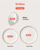 Dinnerware Set, Service for 6 (18 PCS), Round Plates and Bowls Sets, Scratch Resistant Ceramic Dinner Ware