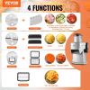 Electric Vegetable Slicer, 4 in 1 Multifunctional Food Cutter, 200W Vegetable Chopper for Slicing Shredding Dicing and Slitting