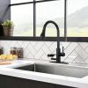 3-in-1 Kitchen Faucet with 3-Color LED Temperature Display, Press-Type Glass Rinser, High-Arc Pull-Down Sprayer, 3 Spray Modes
