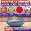 Microwave Bowl Holder Set of 5 Five Color Pack Microwave Bowl Holders for Hot Food 7.5 x7.5 inch Heat Resistant Fabric for Bowls Cups Saucers Machine