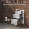 Outdoor Kitchen Drawers 14" W x 20.3" H x 23" D, Flush Mount Triple Access BBQ Drawers Stainless Steel with Handle